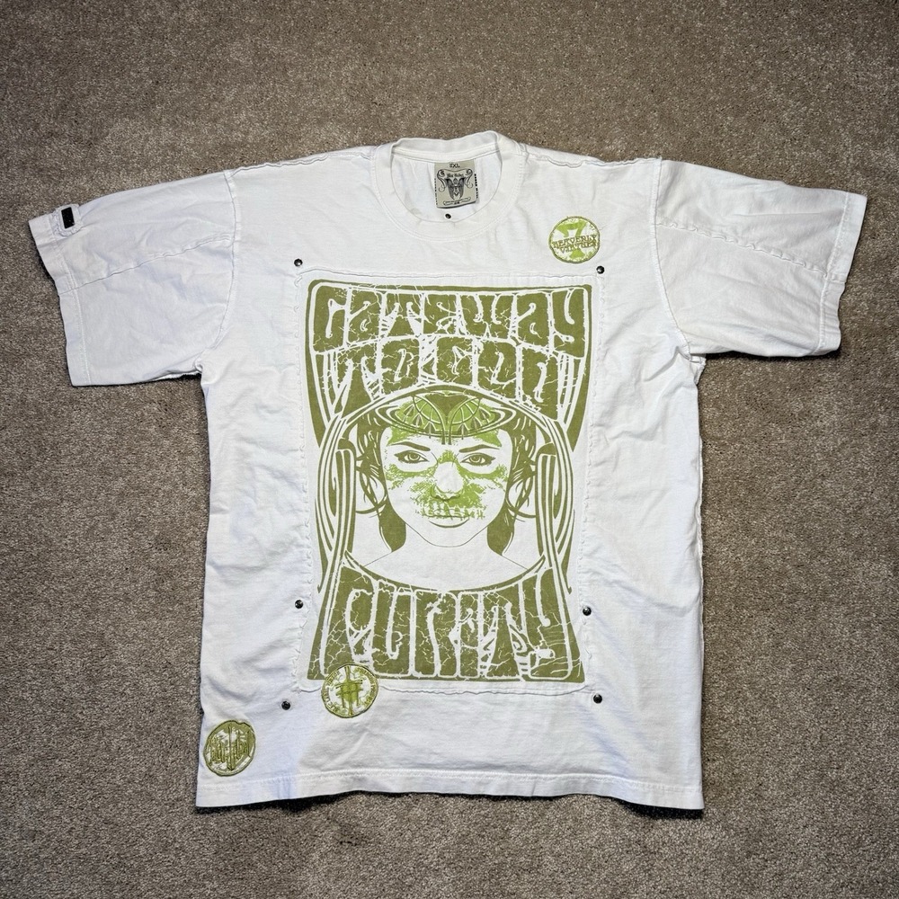 Vintage Black Label Premium T Shirt Mens Size XXL Green Embroidered